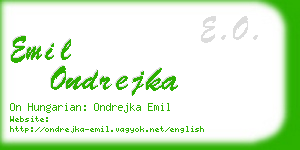 emil ondrejka business card